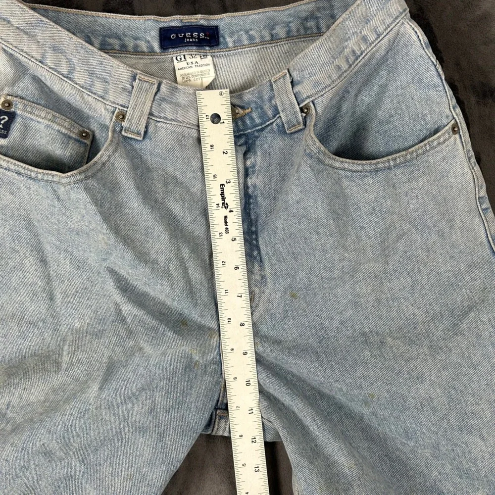Vintage Guess Denim Shorts Mens 32 Light Blue  90s High Rise Cotton